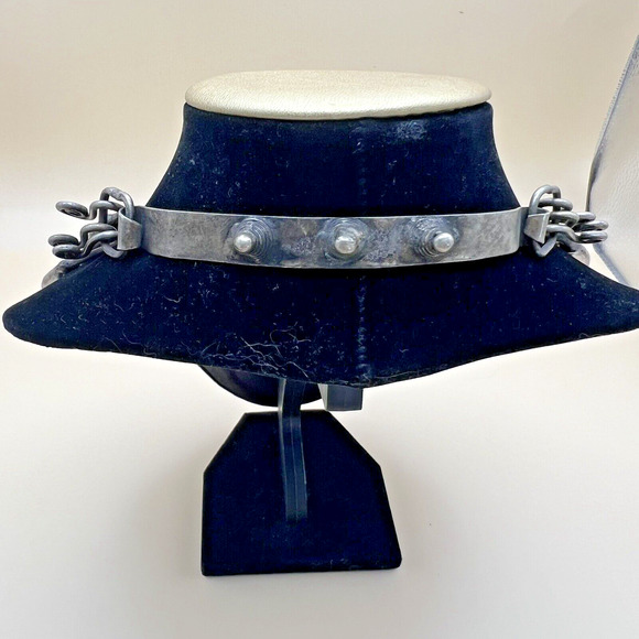 Vintage Miao Chinese Minority Hill Tribe Silver Tone 3 Tier Zodiac Torque - Picture 3 of 6